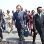 Le Haut-Commissaire des Nations Unies aux droits de l’homme, Zeid Ra’ad Al Hussein (centre), lors de sa visite en République démocratique du Congo en juillet 2016. Photo: MONUSCO/Myriam Asman
