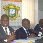 A l&rsquo;extrême gauche, Issiaka Konaté, directeur Général des Ivoiriens de l’Extérieur