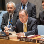 Le Secrétaire général Ban Ki-moon devant le Conseil de sécurité. Photo ONU/JC McIlwaine
