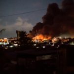 L&rsquo;Assemblée nationale en feu à Libreville, le 31 août 2016 | AFP | MARCO LONGARI