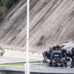 Des policiers gabonais en faction à Libreville, le 30 août 2016, alors que le pays attend le résultat de l&rsquo;élection présidentielle | AFP | MARCO LONGARI