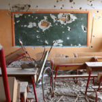 Une école primaire endommagée par les combats à Hujjaira, dans la région de Damas, en Syrie. Photo UNICEF/M. Abdulaziz